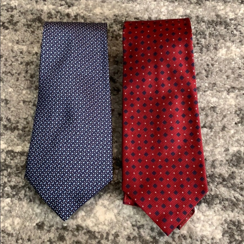 Pair of Italian Silk Woven ties - NWT